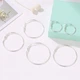 Набор серёжек 6 пар бижутерия кольца конго висячие Серебристые Fashion Jewelry 2,5 - 5 см (II) 20390 - изображение 2