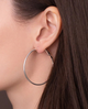 Набор серёжек 6 пар бижутерия кольца конго висячие Серебристые Fashion Jewelry 2,5 - 5 см (II) 20390 - изображение 4