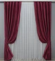 Комплект готовых штор VR-Textil Лен № 1430ш Бордовый 150х270 см 2 шт (33-0291) - изображение 2