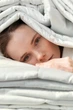 Важка ковдра LULLABOO 135х200см 3,5 кг Біла - изображение 5