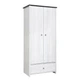 Шкаф двухдверный платяной Порто BRW (Black Red White) SZF2D1S Джанни + Сосна ларико 89х56х200 см - изображение 2