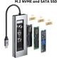 Док-станция ESSAGER (8 в 1) для твердотельных накопителей M.2 NVMe и SATA, USB-адаптер M.2, USB 3.2 (2-го поколения, 10 Гбит/с), HDMI 4K@30 Гц, SD3.0 и TF, USB-C, USB-A, PCIe M, поддержка Thunderbolt3, серебристый - изображение 5