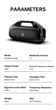 Беспроводная портативная Bluetooth колонка xdobo Kungfu IPX7 |BT5.3, 160W, TWS, USB/AUX, 20h| Черный - изображение 11