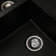 Мийка для кухні PLATINUM гранітна 7850 HARMONY 780x500мм прямокутна врізна без сифону на дві чаші чорна PLS-A26549 - зображення 5