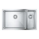 Мойка для кухни GROHE из нержавеющей стали K700 760x450мм прямоугольная врезная матовая 1мм на полторы чаши с сифоном 31575SD1 - изображение 1