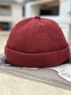 Короткая шапка мини бини вельветовая в рубчик, докер Бордовый 56-60р (4322) - изображение 1