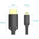 Кабель Vention HDMI M - mini M 1.5м V2.0 4K 60Гц 18Gbps HDR Dolby Black (AGIBG) - зображення 2