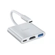 USB-хаб HOCO HB14 Easy use Type-C Adapter Type-C to USB3.0+HDMI+PD Silver (6931474725790) - изображение 1