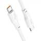 Кабель HOCO X93 Type-C to Type-C 100W, 2m, TPE, TPE connectors, White (6931474790729) - зображення 3