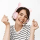 Наушники Hoco W36 Cat Ear Розовый - изображение 4