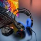 HOCO W105 Joyful Gaming Игровые Наушники с Микрофоном и LED Подсветкой (Черно-Синие) - изображение 4