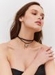 Чокер на шею с большим серебристым серцем замшевый черный Fashion Jewelry (SVS) - изображение 5