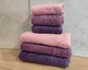 Набор махровых турецких полотенец Zeron 50х90 3 штуки + 70х140 3 штуки Microcotton Puanli Desen - изображение 2