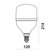 Потужна світлодіодна лампа Ultralight T120 40Вт D E27/E40 - зображення 2