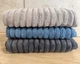 Набор махровых турецких полотенец Zeron 3 штуки 70х140 Microcotton Dalgali Desen - изображение 1