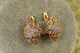 Сережки Xuping Jewelry два листочки в завитках з родієм 1,6 см золотисті - зображення 1