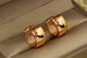 Сережки Xuping Jewelry широкі колечки 1,3 см золотисті - зображення 2
