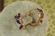 Сережки Xuping Jewelry Візаві з фіолетовим каменем 1,7 см золотисті - зображення 2