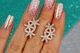 Серьги Xuping Jewelry три снежинки 2,4 см золотистые - изображение 1