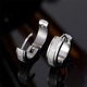 Сережки-кільця унісекс Космос Steel Evolution з медичної сталі з PVD покриттям Сріблястий пара - зображення 2