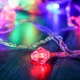 Світлодіодна гірлянда "Брильянти", 5м, 20 LED, режим мерехтіння, 220V, прозорий провід, Мультиколор - зображення 3