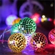 Светодиодная гирлянда "Диско шары", 3м, 10 LED, 220V, статический режим, прозрачный провод, Мультиколор - изображение 4