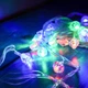Світлодіодна гірлянда "Брильянти", 5м, 20 LED, режим мерехтіння, 220V, прозорий провід, Мультиколор - зображення 7
