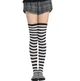 Гольфіни-заколенкі Home Socks 33-38 Вузька смужка Чорно-Білі - зображення 1
