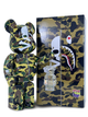 Статуетка Bearbrick x BAPE Mastermind Green Camo 400% 28 см Medicom Toy Камуфляжна Акула. - зображення 5