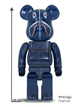 Статуэтка Bearbrick x BAPE x Levis 400% 28 см Medicom Toy Акула в костюме. - изображение 9