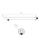 Кронштейн для верхнього душу Qtap Trubice 400 мм округлий QTTRU120BLM45927 Black matt - зображення 2