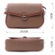Женская кожаная сумка Vintage коричневая 24,5x15x7,5 см с фактурным клапаном 60850 - изображение 4