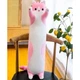 Гигантская мягкая плюшевая игрушка Длинный Кот Батон котейка-подушка 110 см. Цвет: розовый - изображение 4