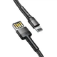 USB кабель Lightning для iPhone iPad BASEUS Cafule Special Edition (2m, 1.5A, 480 Mbps). Black - зображення 3