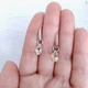 Сережки гачки Hand Made з кристалами краплями Swarovski кольору Crystal AB - зображення 2