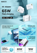 Зарядний пристрій Remax RP-U125 Kiddy Series 1USB+1Type C 65W White - зображення 2