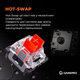 Клавиатура механическая проводная GamePro MK180W Hot-Swap Red Swich TKL RGB White - изображение 7