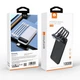 Power bank WUW Y130 10000 mAh з кабелями та дисплеєм повербанк Black - зображення 5
