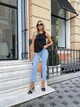 Женская летняя блуза Fashion 46/48 черный - изображение 2