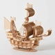 3D дерев'яний конструктор Wooden Art модель Вітрильник - зображення 1