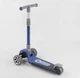 Самокат трехколесный Best Scooter складной алюминиевый руль, 3 колеса PU со светом Black/Blue (102024) - изображение 5