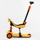 Самокат-велобіг 3в1 триколісний Best Scooter, PU колеса зі світлом, амортизатори, батьківська ручка. Orange (105657) - зображення 2