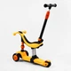 Самокат-велобіг 3в1 триколісний Best Scooter, PU колеса зі світлом, амортизатори, батьківська ручка. Orange (105657) - зображення 3
