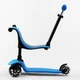 Самокат-велобіг 3в1 Best Scooter колеса PU зі світлом, сидіння, батьківська ручка. Blue (106697) - зображення 2