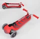 Самокат трехколесный "Best Scooter", складной алюминиевый руль, 4 колеса PU со светом. Red (99639) - изображение 2
