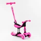 Самокат-велобіг 3в1 триколісний Best Scooter, PU колеса зі світлом, амортизатори, батьківська ручка. Pink (104497) - зображення 1