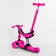 Самокат-велобіг 3в1 триколісний Best Scooter, PU колеса зі світлом, амортизатори, батьківська ручка. Pink (104497) - зображення 3