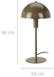 Metalowa lampka na stół Home & Styling Collection grzybek 18 x 36 cm Brown (8720573954310) - obraz 2