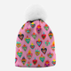 Czapka damska beanie Mr. Gugu & Miss Go Mexican Hearts WB21WH XL Różowa (5903845400873) - obraz 1