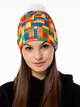 Czapka damska beanie Mr. Gugu & Miss Go Blocks WB21WH XL Pomarańczowa (5903845386436) - obraz 1